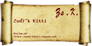 Zsák Kitti névjegykártya
