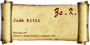 Zsák Kitti névjegykártya